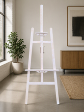 Load image into Gallery viewer, White wash wooden easel - HIRE ONLY
