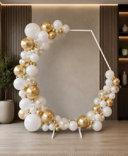 Load image into Gallery viewer, White Metal Hexagonal Backdrop - HIRE ONLY

