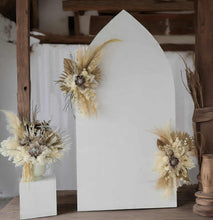 Load image into Gallery viewer, Boho King Protea Everlasting arbour / backdrop flowers Style 1 - HIRE ONLY
