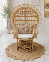 Load image into Gallery viewer, Boho Queen Peacock Chair - HIRE ONLY

