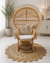 Load image into Gallery viewer, Boho Queen Peacock Chair - HIRE ONLY
