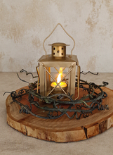 Load image into Gallery viewer, Small Rustic Golden lantern - HIRE ONLY
