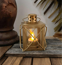 Load image into Gallery viewer, Small Rustic Golden lantern - HIRE ONLY
