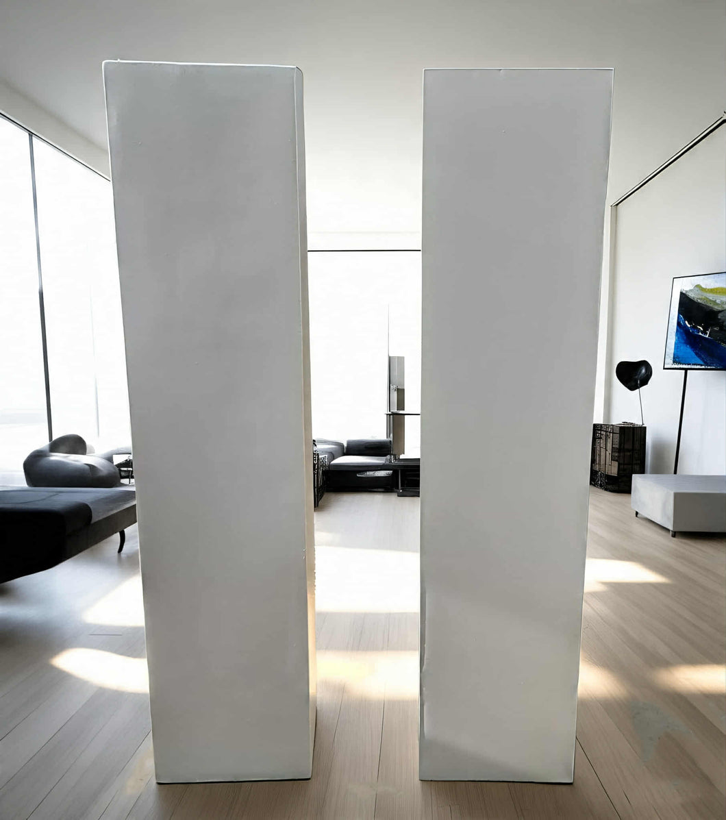 Plinth Acrylic white (25 x 25) - 110cm - HIRE ONLY