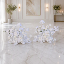 Load image into Gallery viewer, White floor / plinth flowers MEDIUM – 2 available - HIRE ONLY
