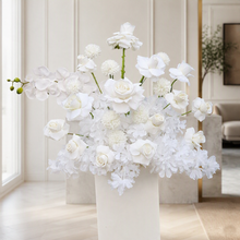 Load image into Gallery viewer, White floor / plinth flowers MEDIUM – 2 available - HIRE ONLY
