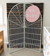 Load image into Gallery viewer, White bamboo backdrop - HIRE ONLY
