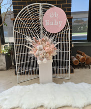 Load image into Gallery viewer, Oh Baby backdrop &amp; everlasting flowers package - HIRE ONLY
