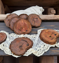 Load image into Gallery viewer, Rustic wood rounds  (20cm) - HIRE ONLY
