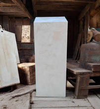 Load image into Gallery viewer, Pearl White textured acrylic plinth cake / flower stand - 90cm tall
