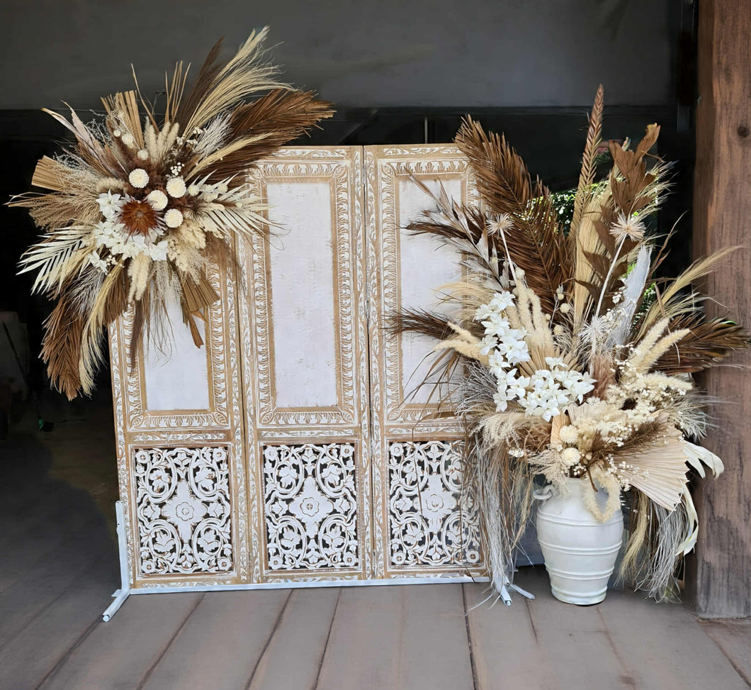 Deluxe Boho Backdrop & Flowers package - Option 2 - HIRE ONLY