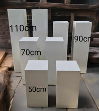 Load image into Gallery viewer, Plinth Acrylic white (25 x 25) - 90cm - HIRE ONLY
