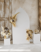 Load image into Gallery viewer, Boho King Protea Everlasting arbour / backdrop flowers Style 2 - HIRE ONLY
