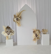 Load image into Gallery viewer, Boho King Protea Everlasting arbour / backdrop flowers Style 2 - HIRE ONLY
