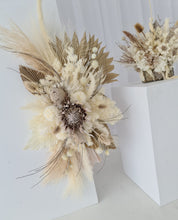Load image into Gallery viewer, Boho King Protea Everlasting arbour / backdrop flowers Style 2 - HIRE ONLY
