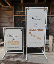 Load image into Gallery viewer, White Welcome Sign Stand , seating chart - Wedding, events - HIRE ONLY
