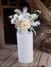 Load image into Gallery viewer, White cylinder plinth cake or flower stand - 55cm - HIRE ONLY
