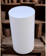 Load image into Gallery viewer, White cylinder plinth cake or flower stand - 55cm - HIRE ONLY

