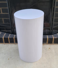 Load image into Gallery viewer, White cylinder plinth cake or flower stand - 60cm - HIRE ONLY
