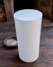 Load image into Gallery viewer, White cylinder plinth cake or flower stand - 75cm - HIRE ONLY
