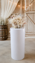 Load image into Gallery viewer, White cylinder plinth cake or flower stand - 75cm - HIRE ONLY
