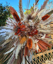 Load image into Gallery viewer, Rustic package – flowers &amp;  Queen peacock chair - HIRE ONLY

