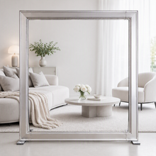 Load image into Gallery viewer, Fancy large silver photo frame / Backdrop ONLY - HIRE ONLY

