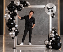 Load image into Gallery viewer, Fancy large silver photo frame / Backdrop ONLY - HIRE ONLY
