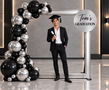 Load image into Gallery viewer, Fancy large silver photo frame / Backdrop ONLY - HIRE ONLY
