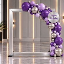 Load image into Gallery viewer, Fancy large silver photo frame / Backdrop ONLY - HIRE ONLY
