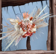 Load image into Gallery viewer, Rustic everlasting arbour / backdrop / easel hanging flowers SMALL - HIRE ONLY
