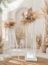 Load image into Gallery viewer, Boho Blush King Protea Everlasting arbour / backdrop flowers - HIRE ONLY
