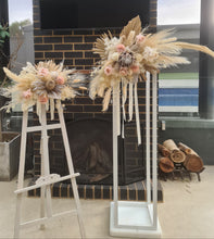 Load image into Gallery viewer, Boho Blush King Protea Everlasting arbour / backdrop flowers - HIRE ONLY
