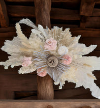 Load image into Gallery viewer, Boho Blush Banksia Everlasting arbour / backdrop or easel flowers - HIRE ONLY
