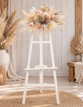 Load image into Gallery viewer, Boho Blush Banksia Everlasting arbour / backdrop or easel flowers - HIRE ONLY
