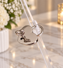 Load image into Gallery viewer, Clear Acrylic Wishing Well with love heart padlocks &amp; lights - HIRE ONLY
