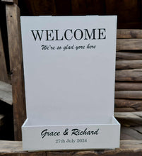 Load image into Gallery viewer, Welcome Sign Empty Flower box  - HIRE ONLY
