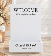 Load image into Gallery viewer, Welcome Sign Empty Flower box  - HIRE ONLY
