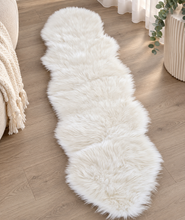 Load image into Gallery viewer, White fluffy rug – 2 available – additional decor - HIRE ONLY

