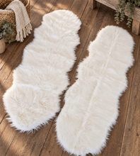 Load image into Gallery viewer, White fluffy rug – 2 available – additional decor - HIRE ONLY
