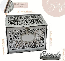 Load image into Gallery viewer, Rustic vintage silver wishing well with padlock &amp; lights - HIRE ONLY
