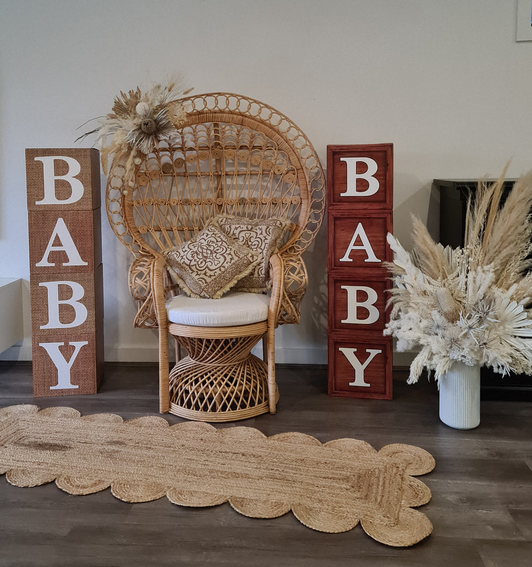 Baby Shower BABY Boxes – Boho or Rustic - HIRE ONLY