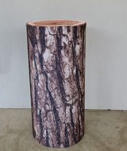 Load image into Gallery viewer, Rustic wood stump cylinder plinth cake or flower stand - 90cm - HIRE ONLY
