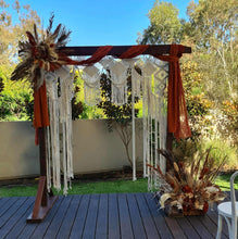 Load image into Gallery viewer, Large Boho Macrame – wooden arbour additional - HIRE ONLY
