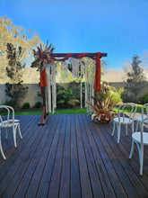 Load image into Gallery viewer, Large Boho Macrame – wooden arbour additional - HIRE ONLY
