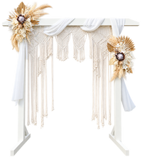 Load image into Gallery viewer, Large Boho Macrame – wooden arbour additional - HIRE ONLY
