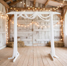 Load image into Gallery viewer, White Wooden Arbour / Arch (NO FLOWERS) – HIRE ONLY
