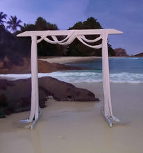 Load image into Gallery viewer, White Wooden Arbour / Arch (NO FLOWERS) – HIRE ONLY
