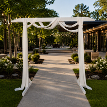 Load image into Gallery viewer, White Wooden Arbour / Arch (NO FLOWERS) – HIRE ONLY
