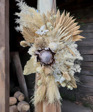 Load image into Gallery viewer, White wooden arbour w macrame - Boho Package - HIRE ONLY
